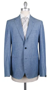 Abla by Sartorio Denim Blue Cotton Melange Suit - (SA9191710) - Picture 1 of 4