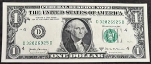 2017 A Uncirculated Cleveland $1 Bill Mis-stamped 8 Green Ink Error Note - Picture 1 of 2