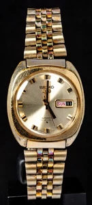 Seiko 5 Gold-Tone Men's Automatic (6619-7103) Watch -- Working, Ø36mm Case - Picture 1 of 12
