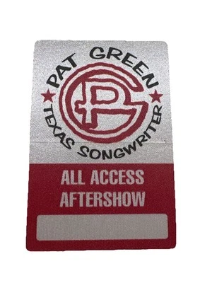Pat Green Texas Songwriter Red AA Concert Tour Backstage Pass D28 - Image 1 of 3