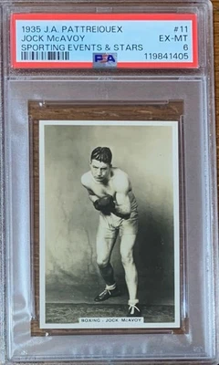 1935 Pattreiouex Sporting Events Stars Boxing #11 Jock McAvoy PSA 6 Very Low Pop - Image 1 of 2