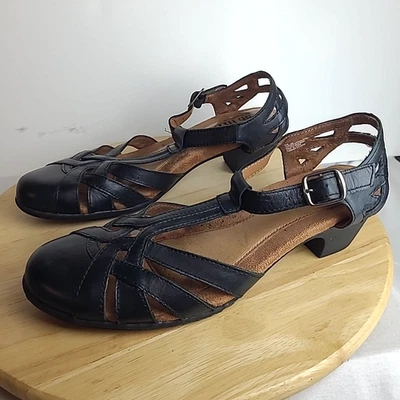 Cobb Hill By New Balance Cuero Negro Aubrey T Correa Tacón 9 Estrecho Foto 1 de 4