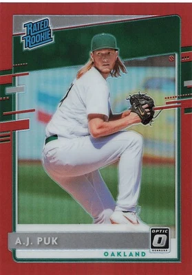 2020 Panini Donruss Optic Rated Rookies Red Prizm /60 AJ Puk #49 Rookie RC - Image 1 of 2