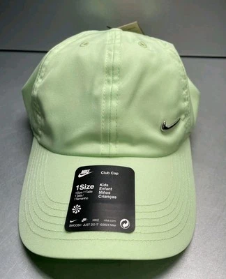 NUEVO Nike Niños Niños Niñas Dri-FIT Metal No Estructurado Swoosh Sombrero Gorra Verde Foto 1 de 4