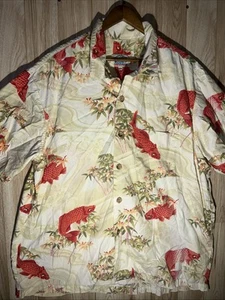 Vintage Paradise On A Hanger Herren 3XL Koi Fisch Tropical Hawaiihemd - Bild 1 von 8