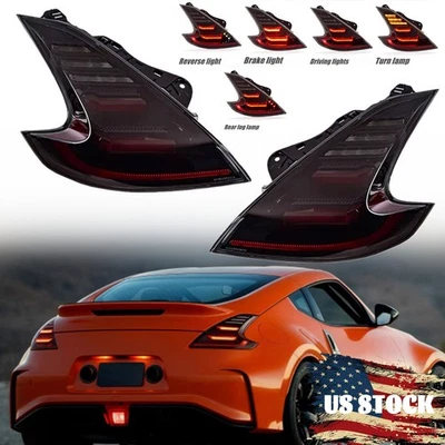 2X Luces traseras LED completas con secuencial para Nissan 370Z 2009-2020 Fairlady Z34 Foto 1 de 4