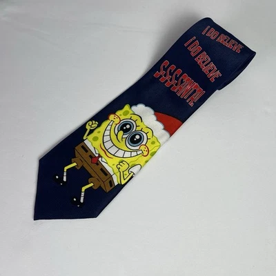 Nickelodeon Bob Esponja Pantalones Cuadrados I Do Believe Navidad Corbata 2002 De Colección Foto 1 de 4