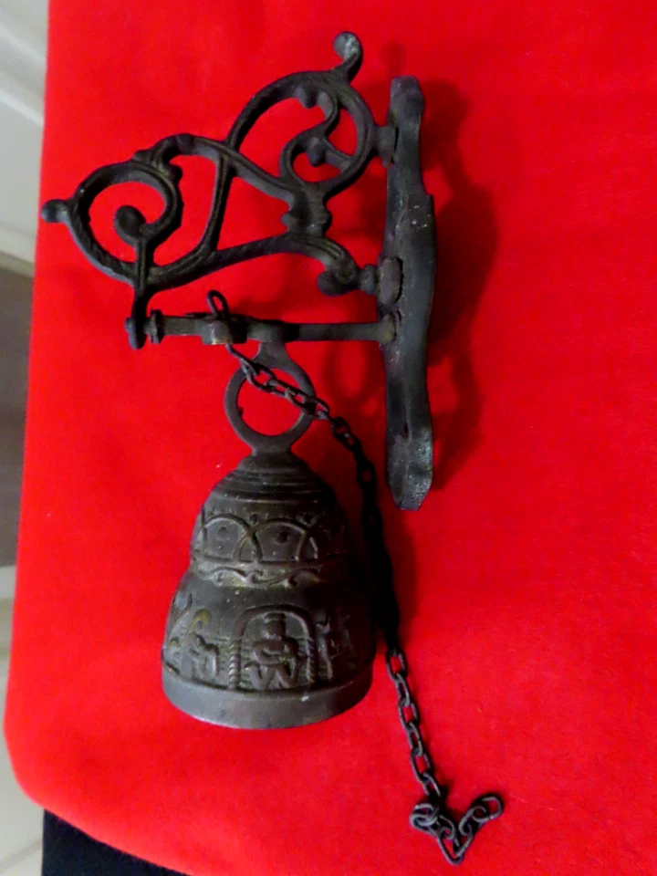 Vintage Victorian Style Mechanical Brass doorbell L10.25 - Image 1 of 4