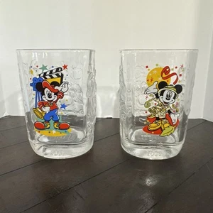 McDonalds Lot of 2 Disney Glasses MGM Animal Kingdom 2000 Vtg Collectible - Picture 1 of 13