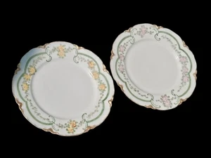 2er Set antike Haviland France Limoges Teller, 7,5 Zoll, ca. 1894-1931 - Bild 1 von 9