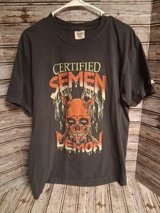 Matt Rife Shirt Herren Large Certified Semen Demon schwarz T-Shirt ANSEHEN!! - Bild 1 von 5