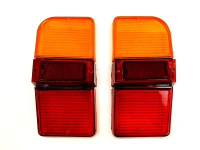 CONJUNTO DE LENTES FIAT 128 STATION WAGON BERLINA RURAL LANTERNA TRASEIRA ACABAMENTO PRETO NOVO #373-374 - Imagem 1 de 4