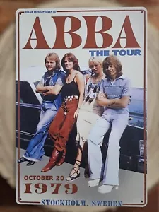 🍀 Blechschild Metallschild Musik ABBA Tin Sign - Imagen 1 de 2