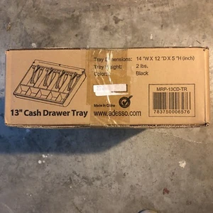 Adesso 13" POS Cash Drawer Tray - Cash Tray NEW OPEN BOX - Foto 1 di 2