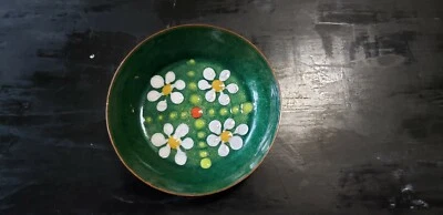 Cuenco miniatura de cobre esmaltado de mediados de siglo. Firmado por Moissiadis Foto 1 de 3