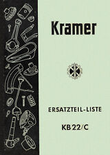Kramer KB 22C Ersatzteil-Liste Ersatzteilliste