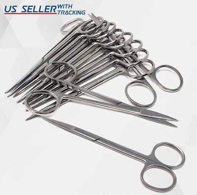 12 Premium Grade IRIS Scissors 4.5" Straight Surgical Dental Instruments - PICK - Image 1 of 3