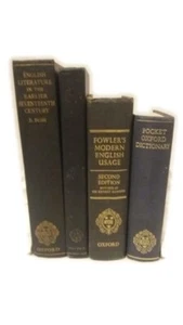 4 Oxford Small Navy Hardcover Books Instant Library Decorative Books Collection - Picture 1 of 6
