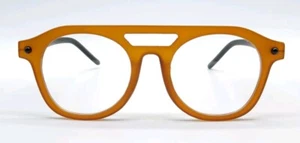 Feisey B0052 Orange Eckig Piloten Blaulicht Blockierend 57x24 141 Brille - Bild 1 von 5