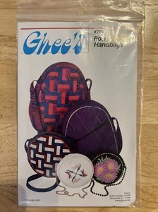 Roundabout Handbags Ghee’s #791 S M L Sewing Pattern New Uncut - Foto 1 di 2