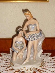 Porzellanfigur Akt    "Zwei Ballerinen"    TOP - Bild 1 von 12