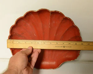 Vintage Shell Oil Dish Fiberboard Serving platter Change Dish Advertising Rare - Picture 1 of 7