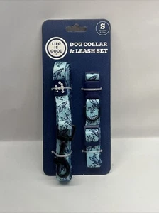 Life is Good Dog Collar & Leash Set, Small (Neck size 9-14in), 5 Foot - Picture 1 of 19