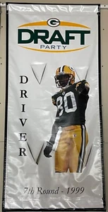 Green Bay Packers Donald Driver Draft Banner geflogen Mitte der 2000er im Lambeau Field - Bild 1 von 5