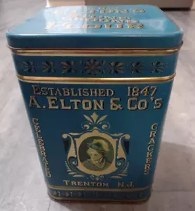 Case Mfg The Best Elton's Stone gemahlene Mehldose blau quadratisch klappbarer Deckel - Bild 1 von 7