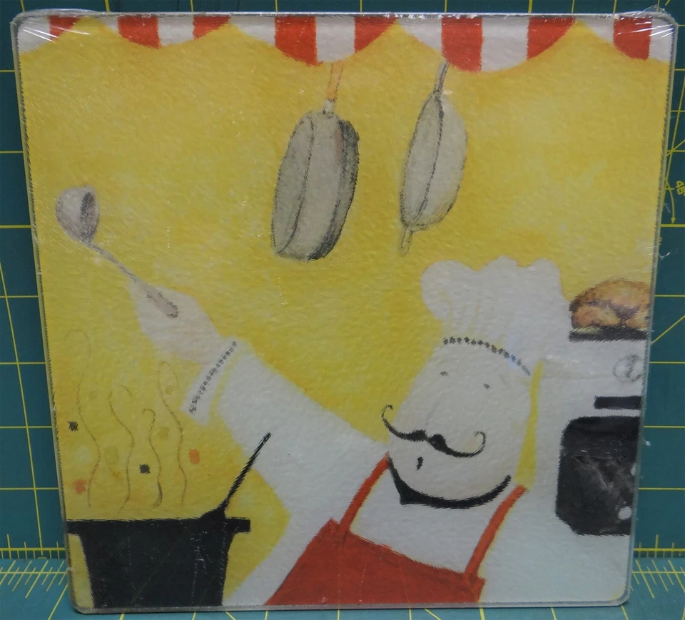 Glass Kitchen Cutting Board Square 7.75 Inches Cooking Concepts Tempered Glass  - Image 1 of 4