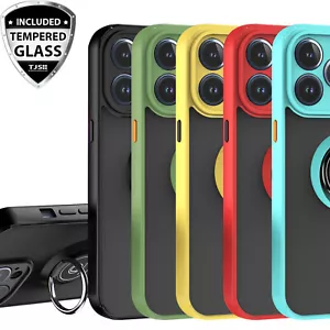 Funda con anillo transparente con soporte magnético para iPhone 14 11 Pro Max + vidrio templado - Imagen 1 de 12