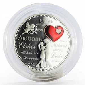 2017 50000 Kip Lao Love 925 Silver coin 15.55g Proof - Picture 1 of 4