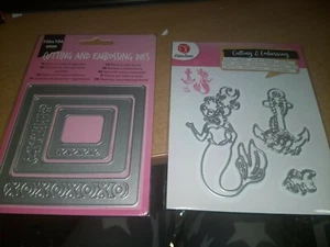 2X CUTTING & EMBOSSING DIES FOR SCRAPBOOKING 12X12/10X10 CM NEW (J2928) - Picture 1 of 2