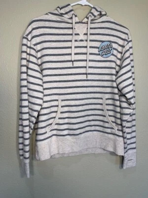 Santa Cruz скейтборды женщин толстовка с капюшоном маленький толстовка серый в полоску пуловер - Изображение 1 из 2