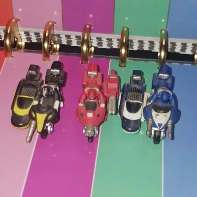 Micro Machines 1994 Power Rangers #1 Red Power Ranger Plus 2 Sidecar Rangers Foto 1 de 4