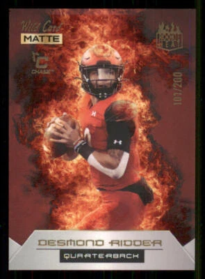 2022 Wild Card Matte Chase Red Rookie Heat Orange #RH9 Desmond Ridder /200 - Image 1 of 2