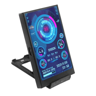 3.5" IPS USB-C Secondary Display Screen Mini Computer Monitor CPU GPU RAM - Image 1 of 4