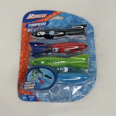 NEW! BANZAI Torpedo Beasts Pool Game Sinking Party Water Toy Dive Sticks - Image 1 of 2
