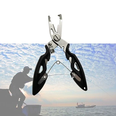 5” Lure Pliers Fishing Pliers Aluminum Split Ring-Hook Remover-Line Cutter - Image 1 of 4