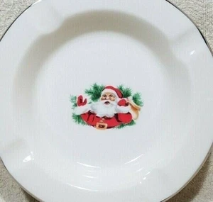 DECORACIÓN CENICERO DE PORCELANA REDONDA DE NAVIDAD SANTA CLAUS 5 3/4 - Imagen 1 de 11