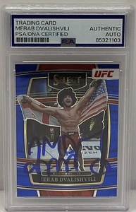 Merab Dvalishvili Signed Auto 2022 Select UFC Base Card PSA/DNA Slabbed - Picture 1 of 2