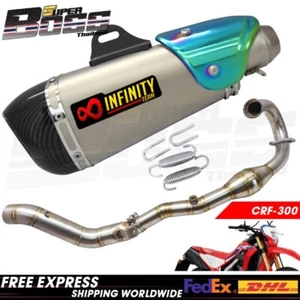 Exhaust Full System Titanium Fit For HONDA CRF300L Rally 21 22 23 24 - Picture 1 of 6