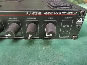 RDL RU-MX5ML 5 Input Mic/Line Mixer with 24V Phantom Power Mic/Line Out - Picture 1 of 4