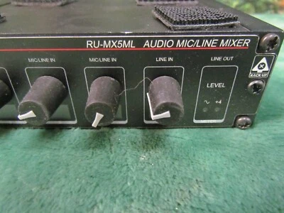 RDL RU-MX5ML 5 Input Mic/Line Mixer with 24V Phantom Power Mic/Line Out - Image 1 of 4