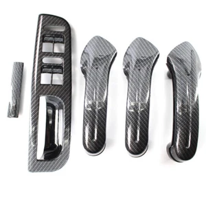 RHD Carbon Fiber Switch Panel Door Grab Handle Cover Trim For VW Golf MK4 98-05 - Picture 1 of 6
