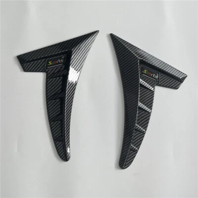 2pcs Car Side Wing Air Flow Fender Grill Intake Vent Trim Sticker Sports Style - Image 1 of 4