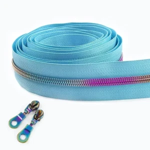 1-10M 5# Nylon Zippers Tape by the Meter for Sewing Garment Bag Zipper Slider Cl - Picture 1 of 12