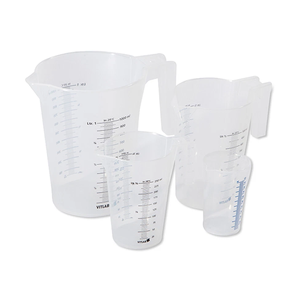 HP-TEXTILES Messbecher mit Graduierung PP | 1395 | Abmessen Epoxidharz Silikon Gießsystemen