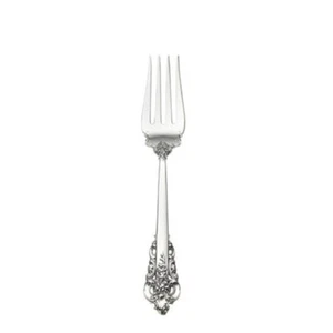 WALLACE SILVER Cold Meat or Buffet Fork Grande Baroque (Sterling,1941) - Picture 1 of 2