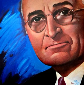 Harry Truman 1985 Paul Davis arte retratos famosos arte placa impresión 1 - Imagen 1 de 4